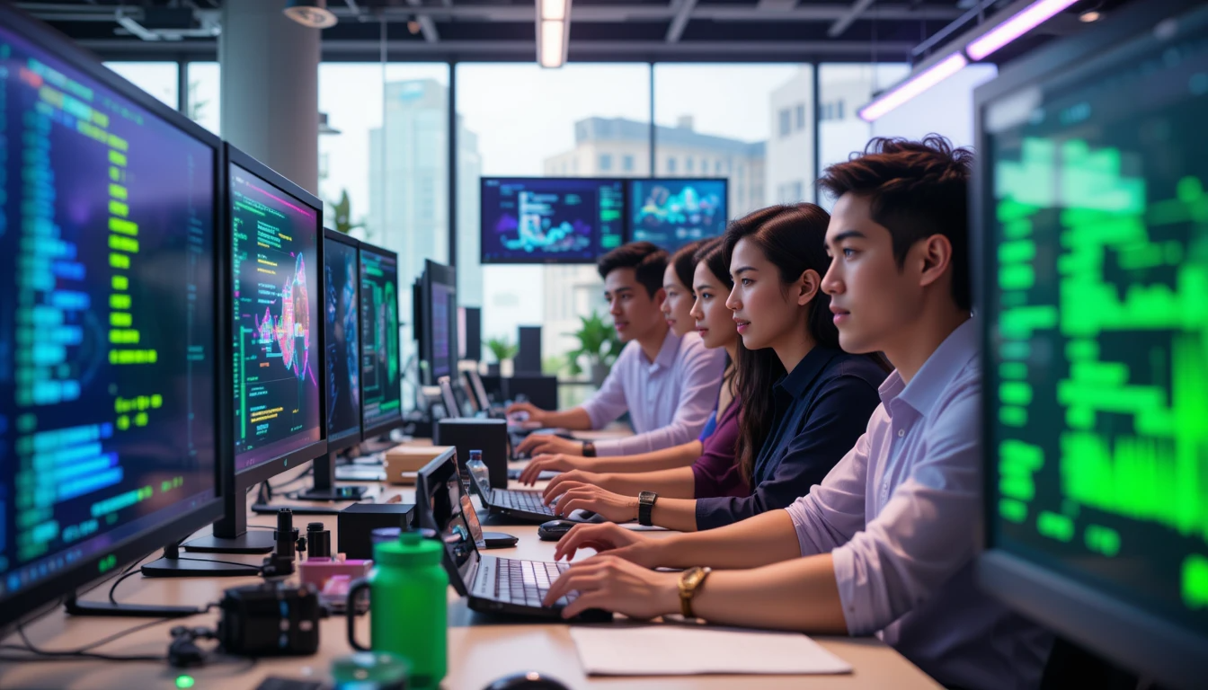 Nhóm kỹ sư AI làm việc