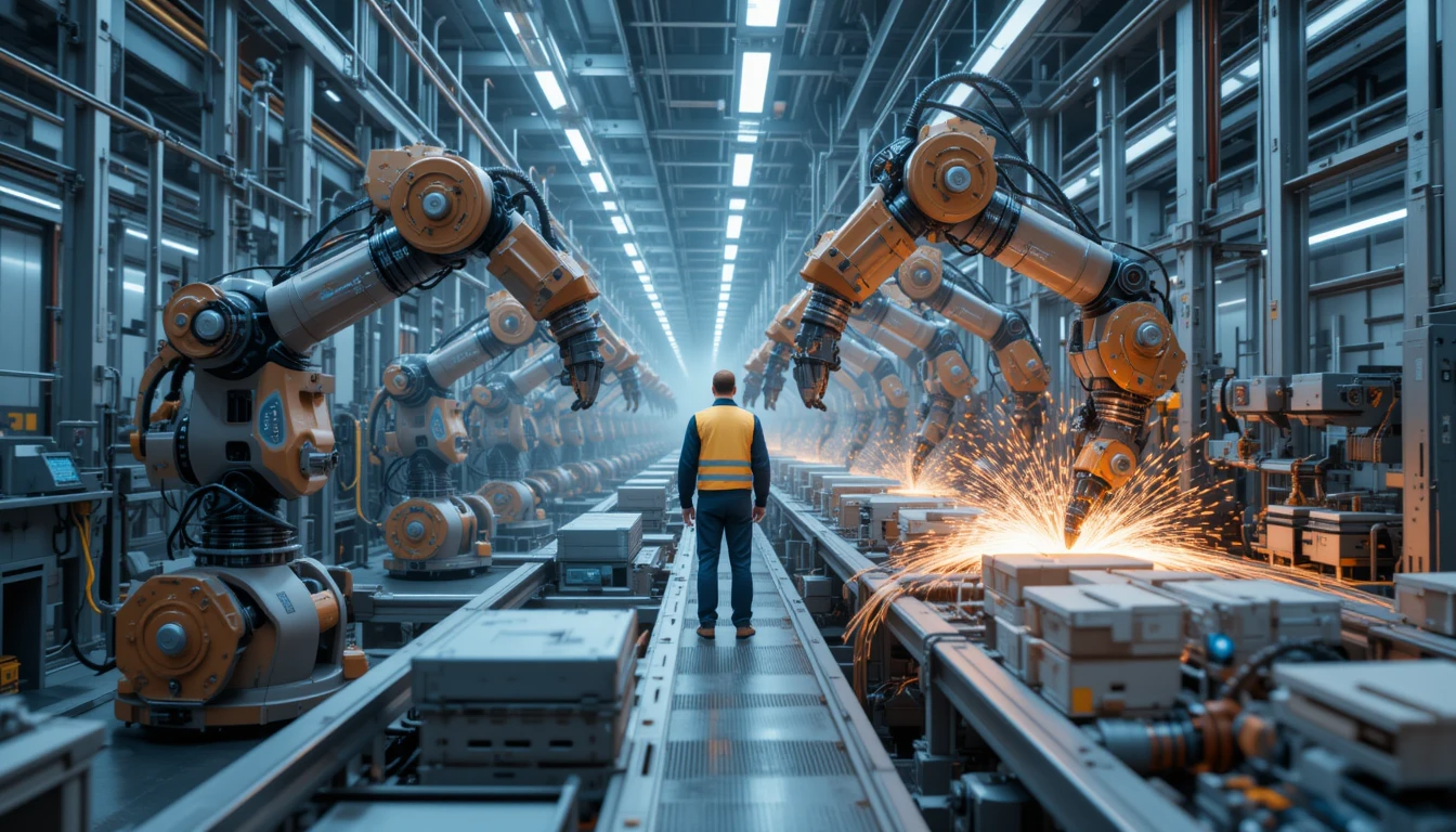 Robot trong dây chuyền sản xuất